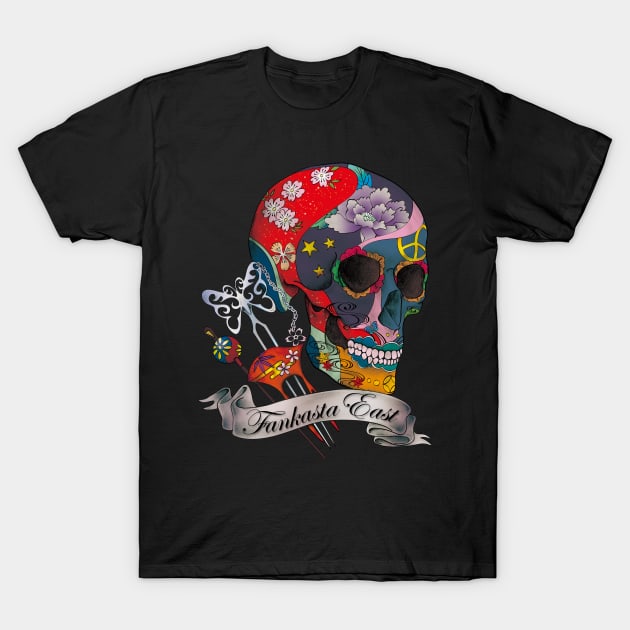 Japanese Sugar Skull T-Shirt by TurkeysDesign